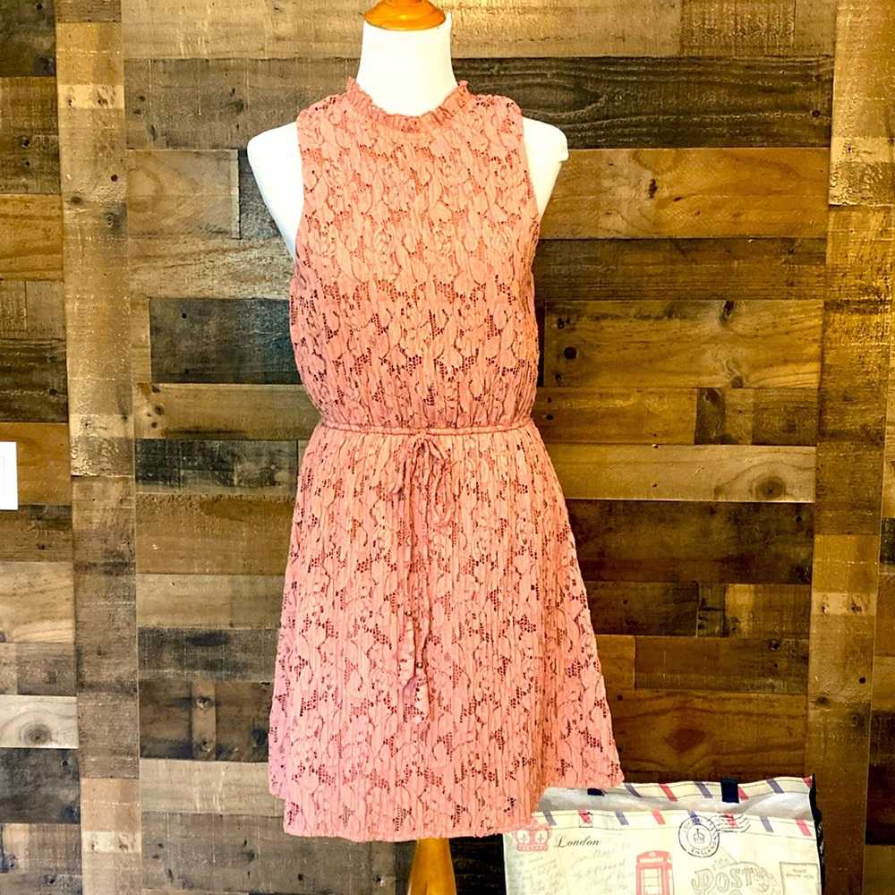 Salmon color non-see-through dress